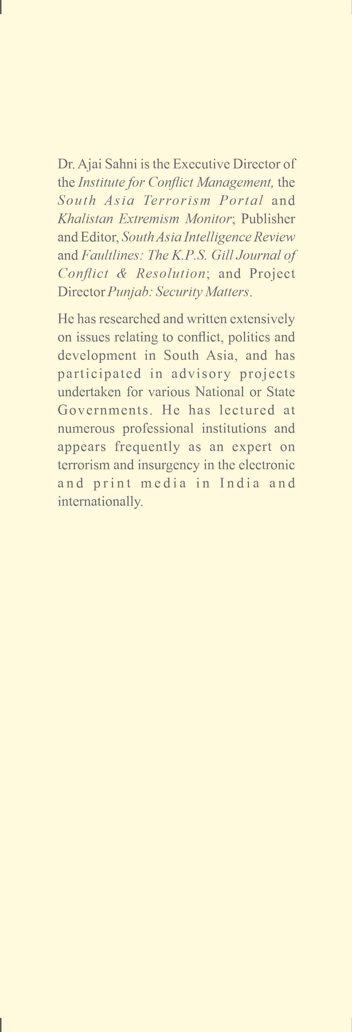 Freedom From Fear Collected Works of K.P.S Gill